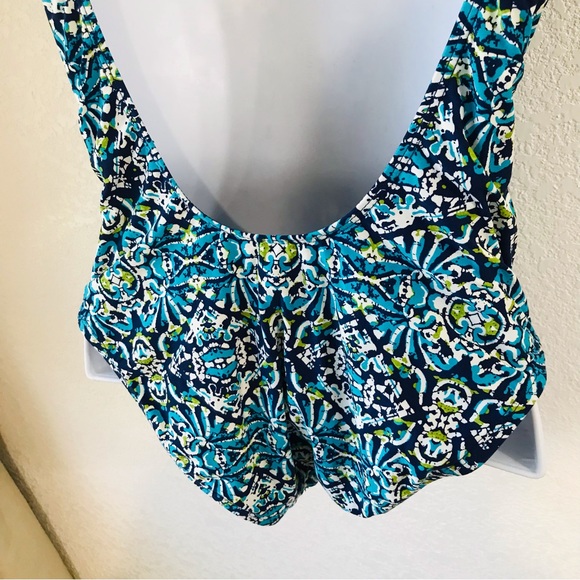 La Blanca Multicolor Geo Print One Piece Swimsuit Tummy Control Sz S - Picture 9 of 14